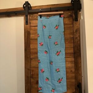 Floral Blue maxi skirt